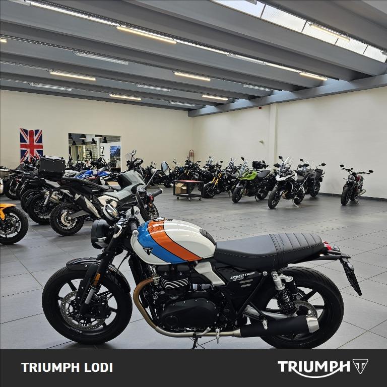TRIUMPH Speed Twin 900 Pure White/Blue/Orange Abs