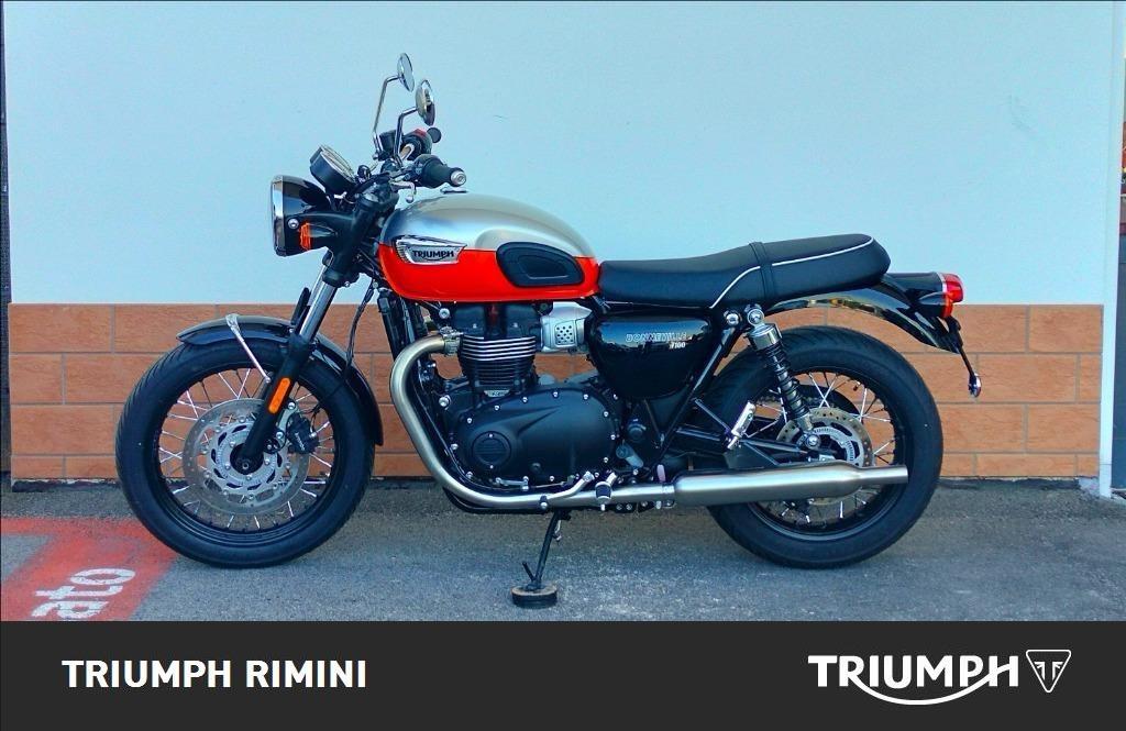 TRIUMPH Bonneville 900 T100 Aluminium/Baja Orange E5+
