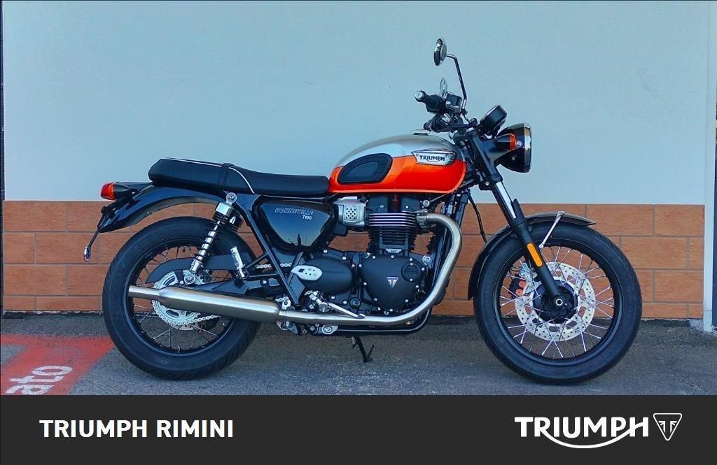 TRIUMPH Bonneville 900 T100 Aluminium/Baja Orange E5+