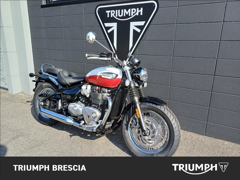 TRIUMPH Bonneville 1200 Speedmaster Snowdonia/Cranberry Red E5+
