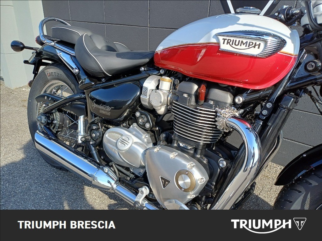 TRIUMPH Bonneville 1200 Speedmaster Snowdonia/Cranberry Red E5+