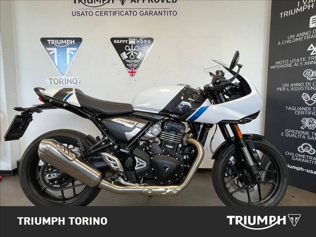 TRIUMPH Thruxton 400 Pearl Metallic White / Storm Grey Abs