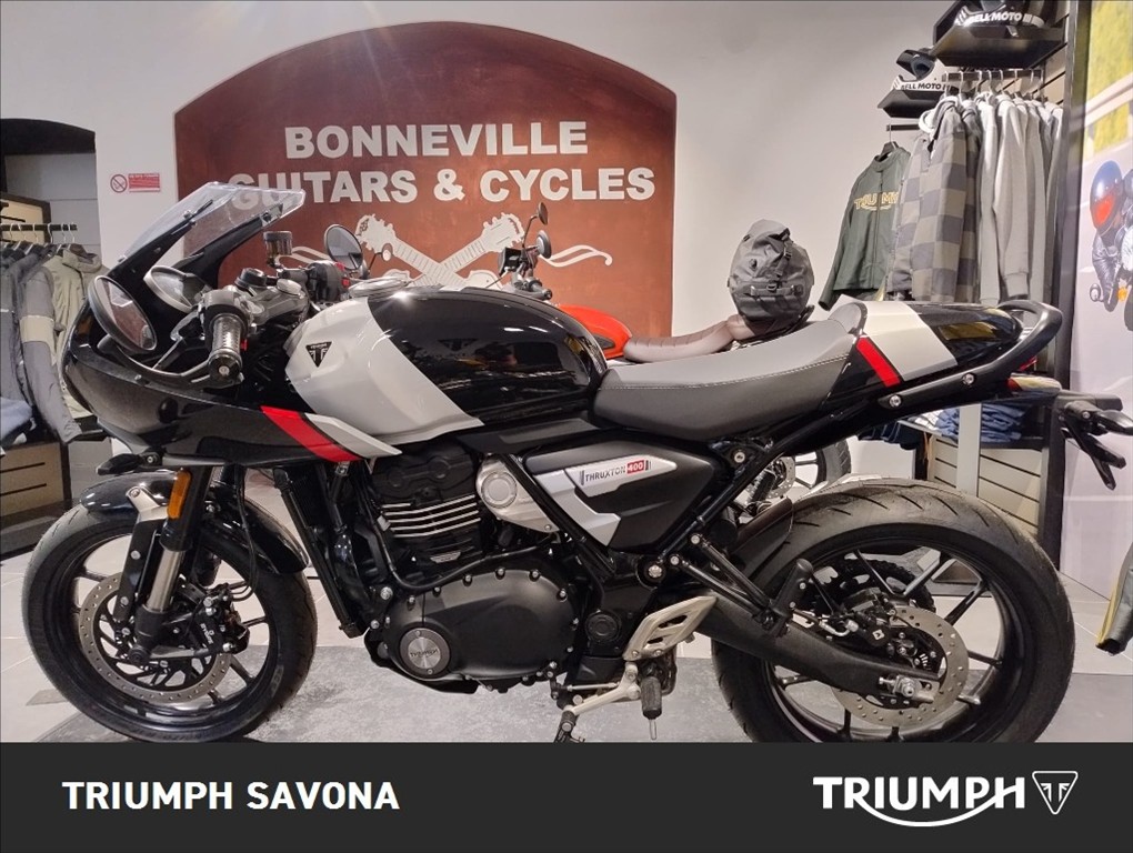 TRIUMPH Thruxton 400 Phantom Black / Aluminium Silver Abs