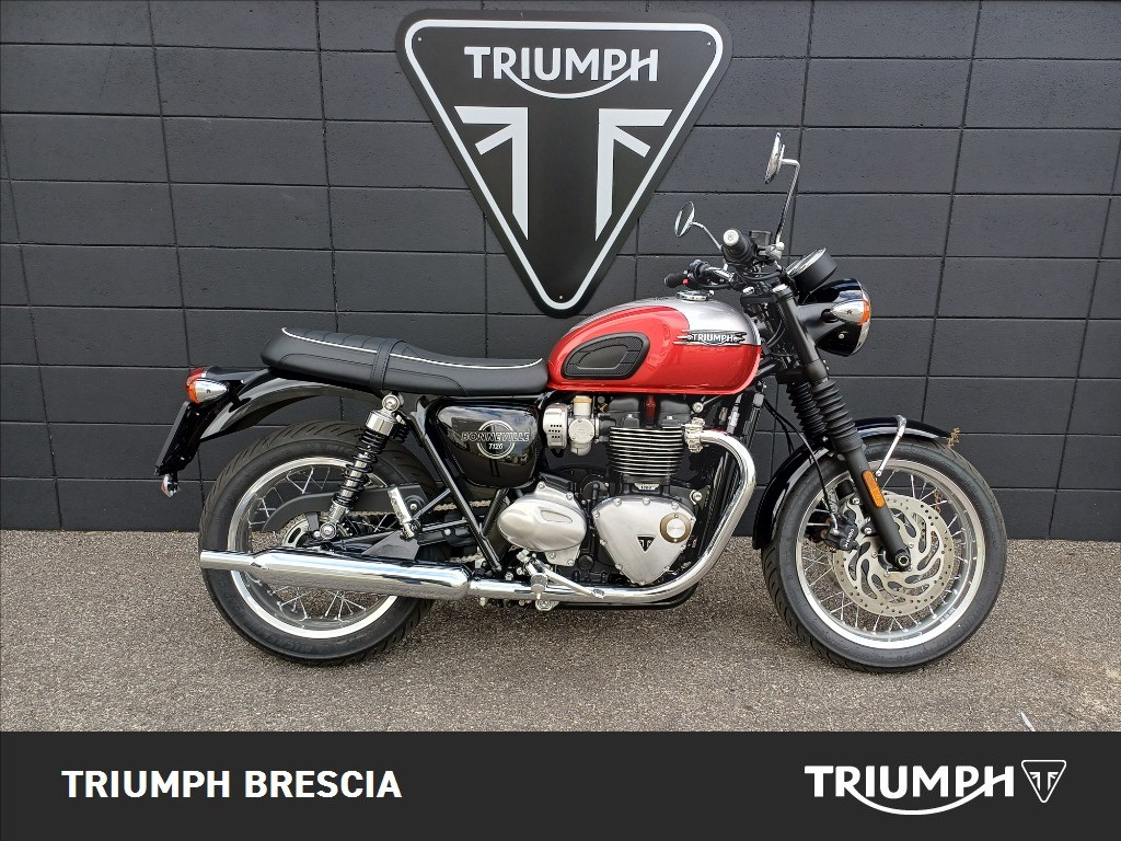 TRIUMPH Bonneville 1200 T120 Aluminium Silver / Cranberry Red Abs my