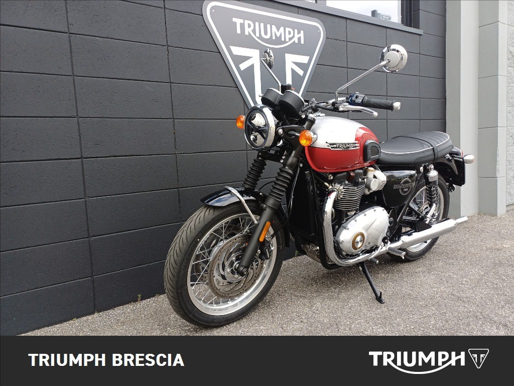 TRIUMPH Bonneville 1200 T120 Aluminium Silver / Cranberry Red Abs my