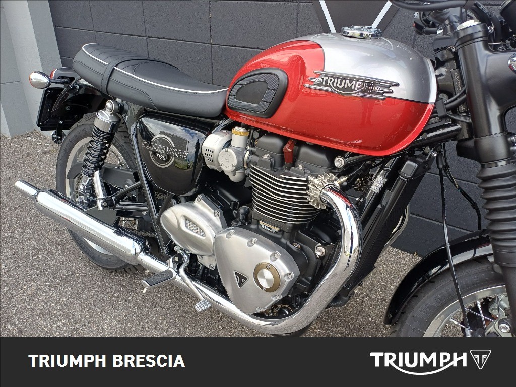 TRIUMPH Bonneville 1200 T120 Aluminium Silver / Cranberry Red Abs my