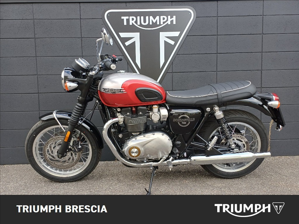 TRIUMPH Bonneville 1200 T120 Aluminium Silver / Cranberry Red Abs my