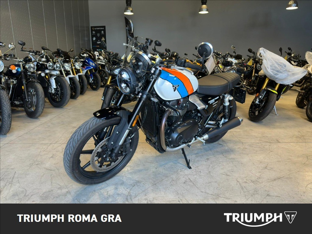 TRIUMPH Speed Twin 900 Pure White/Blue/Orange Abs