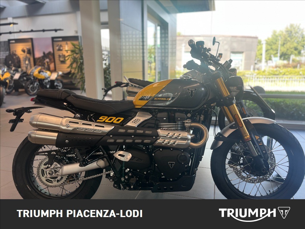 TRIUMPH Scrambler 900 Mineral Grey / Cosmic Yellow Abs