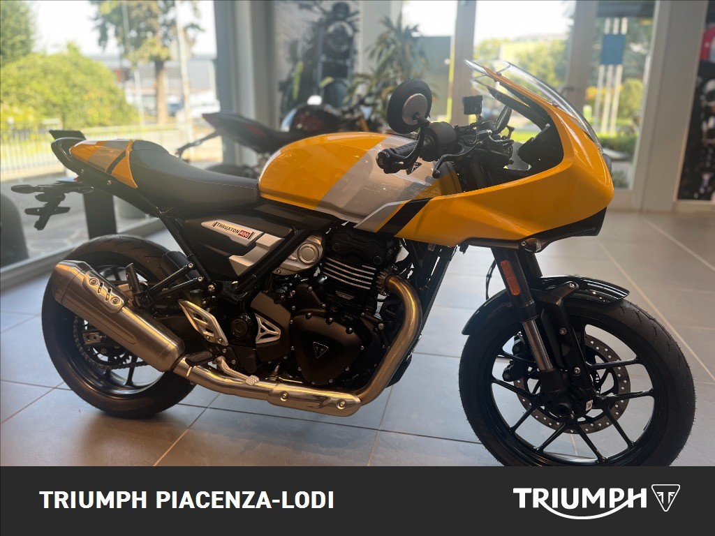 TRIUMPH Thruxton 400 Metallic Racing Yellow / Aluminium Silver Abs