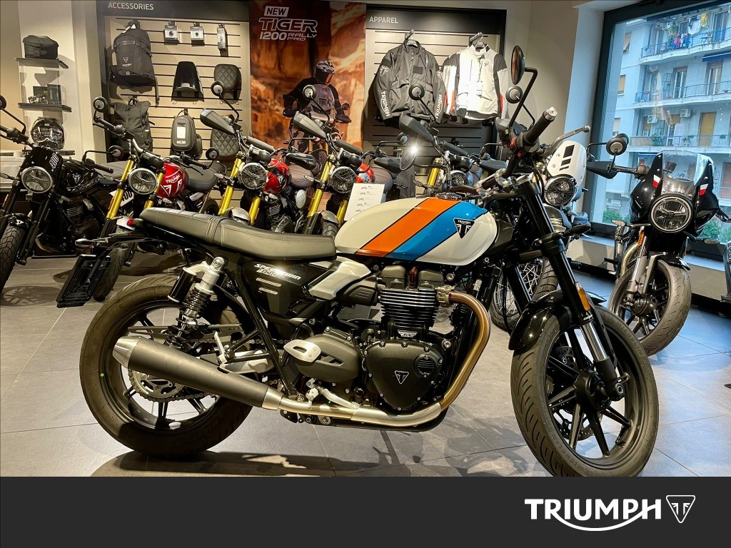 TRIUMPH Speed Twin 900 Pure White/Blue/Orange Abs